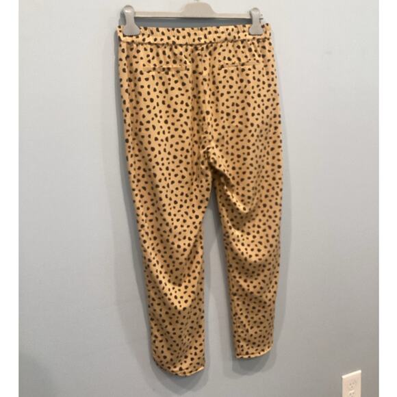 Marine Layer Allison Pull On Pant Tan Cheetah Print Womens Large L Casual Boho - Picture 5 of 12